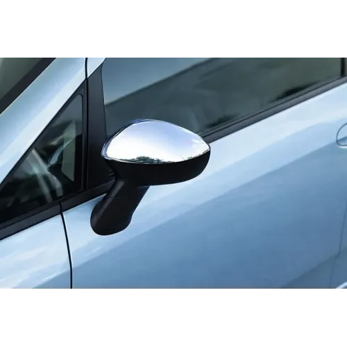 Накладки на дзеркала (2 шт., нерж.) OmsaLine - Італійська нержавійка для Fiat Punto Grande/EVO 2006-2018 рр