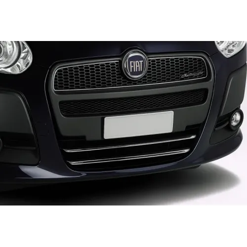 Накладка на нижню решітку (2010-2015, 2 шт, нерж.) для Fiat Doblo II рр