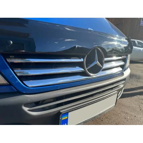 Накладки на решітку широкі (2002-2006, 6 частин, нерж) для Mercedes Sprinter W901/902/903/904/905 рр