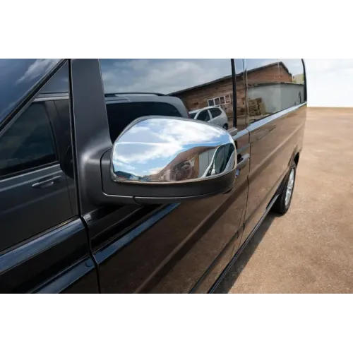 Накладки на дзеркала Vito 2010-2015 (2 шт) Carmos - Турецька сталь для Mercedes Vito W639 рр