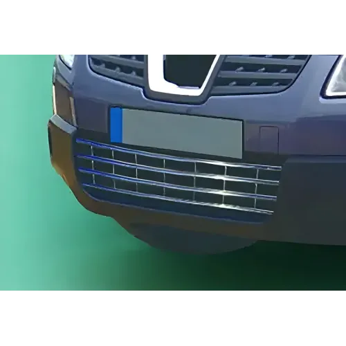 Решітка в бампер (нерж.) для Nissan Qashqai 2007-2010 рр