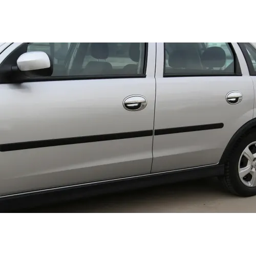 Накладки на ручки (4 шт., нерж.) для Opel Corsa C 2000-2006 рр Накладки на ручки (4 шт., нерж.) для Opel Corsa C 2000-2006 рр