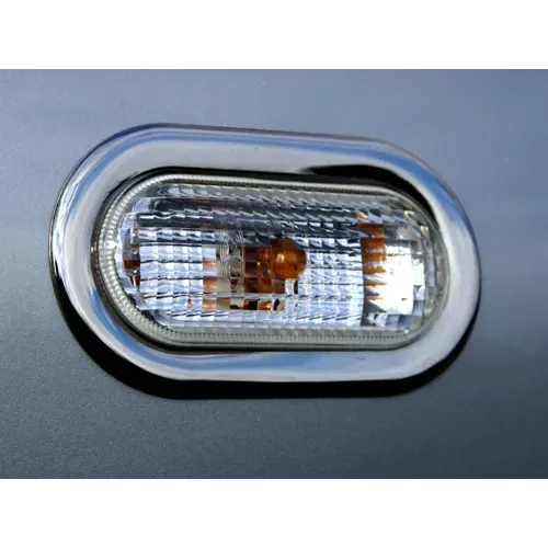 Обведення поворотника (2 шт, нерж) для Seat Leon 2005-2012 рр Обведення поворотника (2 шт, нерж) для Seat Leon 2005-2012 рр