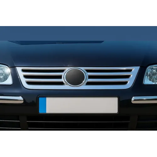Накладка на решітку (нерж) OmsaLine - Італійська нержавійка для Volkswagen Caddy 2004-2010 рр Накладка на решітку (нерж) OmsaLine - Італійська нержавійка для Volkswagen Caddy 2004-2010 рр