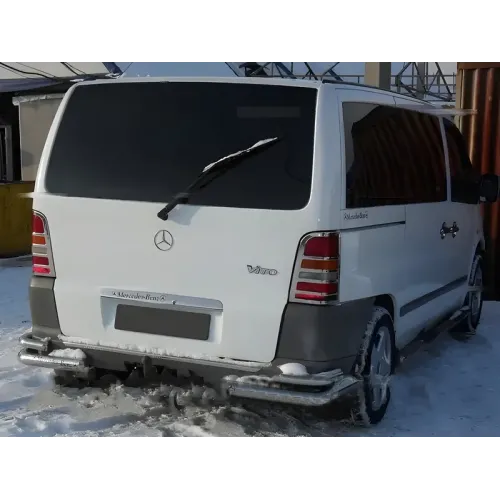 Накладки на стопи (2 шт, нерж.) для Mercedes Vito W638 1996-2003 рр