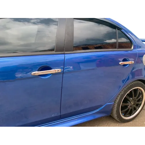 Накладки на ручки (4 шт) Без чіпа, Carmos - Турецька сталь для Mitsubishi Lancer X 2008- рр