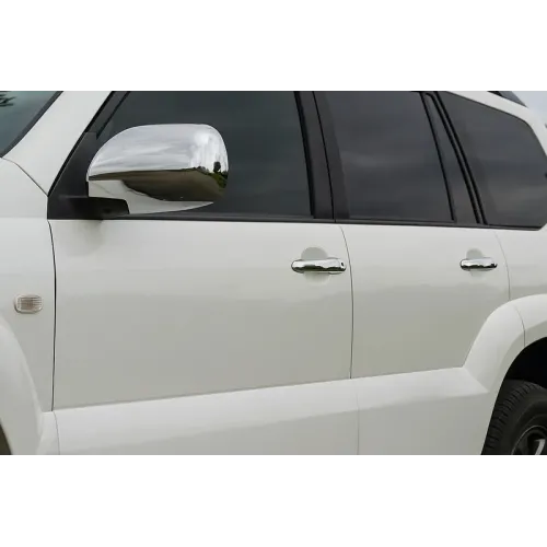 Накладки на ручки (4 шт., нерж.) Carmos, Турецька сталь для Toyota Land Cruiser Prado 120 2002-2009 рр Накладки на ручки (4 шт., нерж.) Carmos, Турецька сталь для Toyota Land Cruiser Prado 120 2002-2009 рр