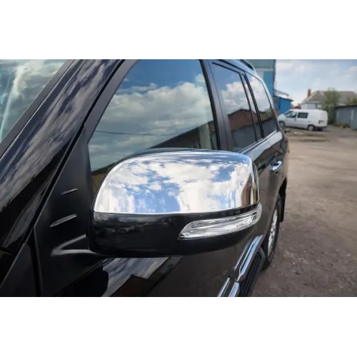 Накладки на дзеркала (2 шт., нерж.) OmsaLine - Італійська нержавійка для Toyota Land Cruiser Prado 150 2009-2023 рр Накладки на дзеркала (2 шт., нерж.) OmsaLine - Італійська нержавійка для Toyota Land Cruiser Prado 150 2009-2023 рр
