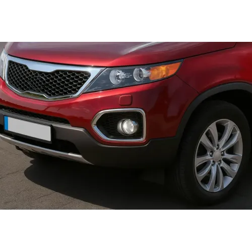 Окантовка протитуманок 2010-2013 (2 шт., нерж) для Kia Sorento II XM рр Окантовка протитуманок 2010-2013 (2 шт., нерж) для Kia Sorento II XM рр