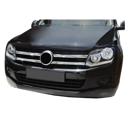 Накладки на решітку 2010-2016 (широкі смужки, 4 шт, нерж) для Volkswagen Amarok рр Накладки на решітку 2010-2016 (широкі смужки, 4 шт, нерж) для Volkswagen Amarok рр