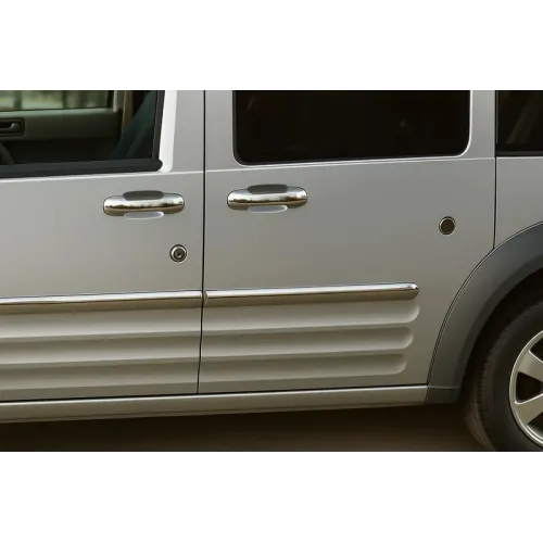 Накладки на замок (5 шт, нерж) Omsa - Італійська нержавіюча сталь для Ford Connect 2006-2009 рр Накладки на замок (5 шт, нерж) Omsa - Італійська нержавіюча сталь для Ford Connect 2006-2009 рр