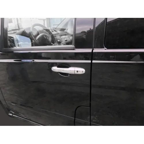Накладки на ручки (нерж) 4 шт, OmsaLine - Італійська нержавійка для Mercedes Viano 2004-2014 рр