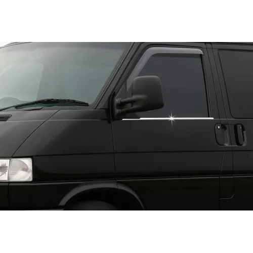 Молдинги стекол (2 шт., нерж) Omsa - Італійська нержавійка для Volkswagen T4 Caravelle/Multivan 1990-2003 рр