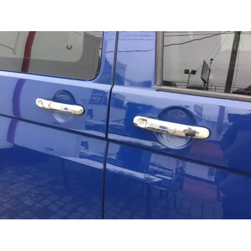 Накладки на ручки (нержавійка) 3 штуки. Carmos - Турецька сталь для Volkswagen T5 2010-2015 рр Накладки на ручки (нержавійка) 3 штуки. Carmos - Турецька сталь для Volkswagen T5 2010-2015 рр