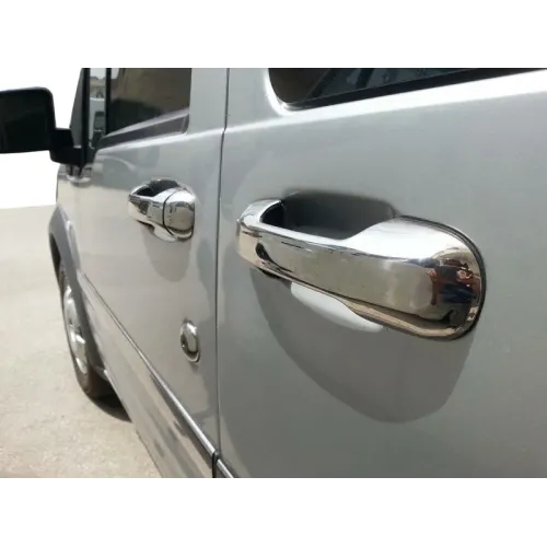 Накладки на ручки (4 шт., нерж.) Carmos - Турецька сталь для Ford Connect 2006-2009 рр