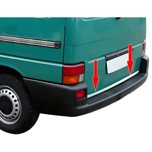Накладка на кромка багажника (нерж) Carmos, Ляда - 1 двері для Volkswagen T4 Transporter 1990-2003 рр