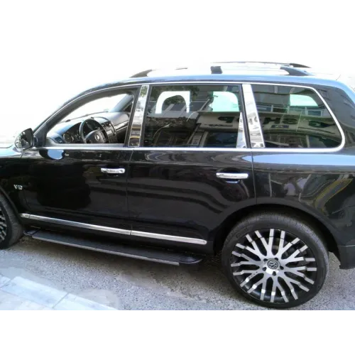 Накладки на стійки (8 шт, нерж) Carmos - Турецька сталь для Volkswagen Touareg 2010-2018 рр