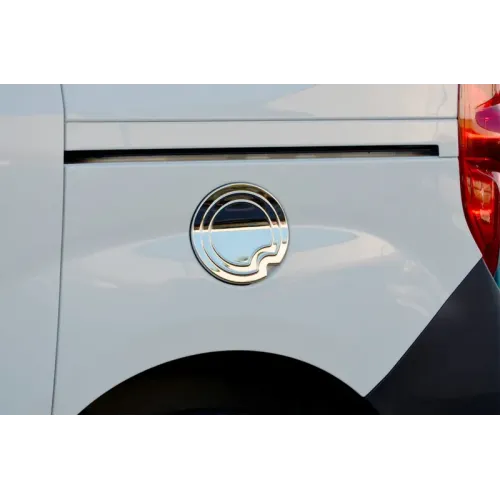 Накладка на лючок бензобака OmsaLine (нерж.) для Fiat Doblo II 2010-2022 рр Накладка на лючок бензобака OmsaLine (нерж.) для Fiat Doblo II 2010-2022 рр