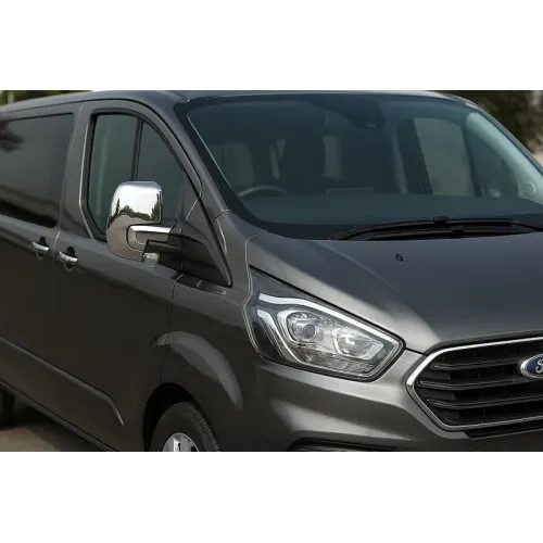 Накладки на дзеркала (2 шт., пласт) OmsaLine для Ford Custom 2013-2022 рр