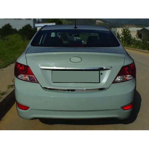 Кромка багажника (нерж.) OmsaLine - Італійська нержавійка для Hyundai Accent 2011-2017 рр Кромка багажника (нерж.) OmsaLine - Італійська нержавійка для Hyundai Accent 2011-2017 рр