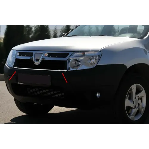 Накладки на решітку радіатора (нерж.) для Renault Duster 2008-2017 рр Накладки на решітку радіатора (нерж.) для Renault Duster 2008-2017 рр