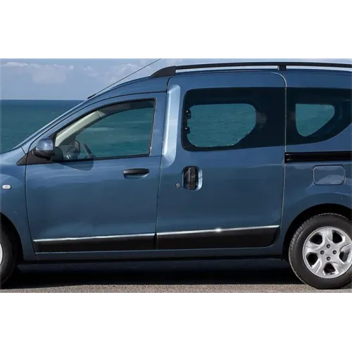 Молдинг дверний (4 шт, нерж.) для Dacia Dokker 2013-2022 рр Молдинг дверний (4 шт, нерж.) для Dacia Dokker 2013-2022 рр