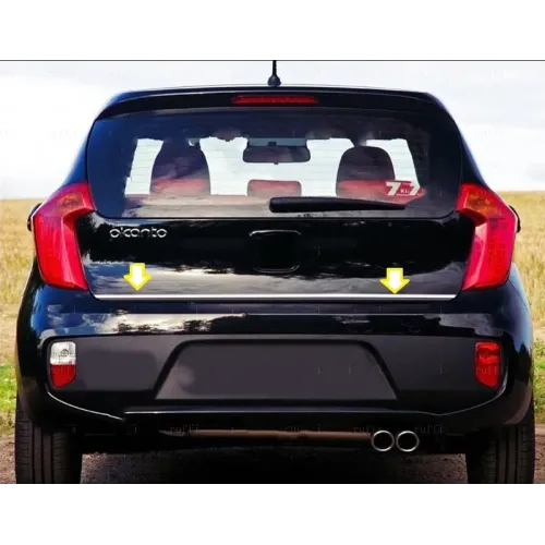 Кромка багажника (нерж.) для Kia Picanto 2011-2016 рр Кромка багажника (нерж.) для Kia Picanto 2011-2016 рр