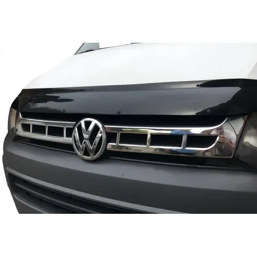 Накладки на решітку (Carmos, 2 шт., нерж.) для Volkswagen T5 2010-2015 рр Накладки на решітку (Carmos, 2 шт., нерж.) для Volkswagen T5 2010-2015 рр
