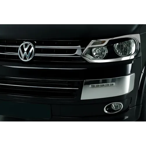 Накладки на фари (2 шт, нерж) для Volkswagen T5 2010-2015 рр