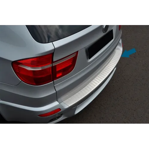 Накладка на задній бампер OmsaLine (нерж.) для BMW X5 E70 2007-2013 рр Накладка на задній бампер OmsaLine (нерж.) для BMW X5 E70 2007-2013 рр