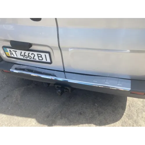Накладки на задній бампер з загином Carmos V1 (нерж) для Nissan Primastar 2002-2014 рр Накладки на задній бампер з загином Carmos V1 (нерж) для Nissan Primastar 2002-2014 рр