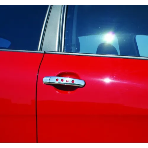 Накладки на ручки з дірочками (4 шт, нерж) Carmos - Турецька сталь для Skoda Octavia II A5 2006-2010 рр Накладки на ручки з дірочками (4 шт, нерж) Carmos - Турецька сталь для Skoda Octavia II A5 2006-2010 рр