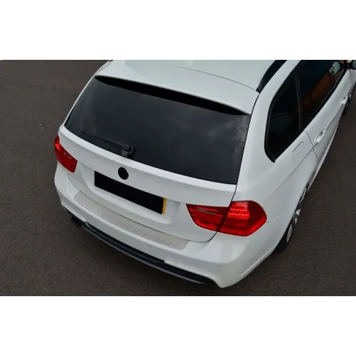 Накладка на задній бампер (2006-2008, SW, нерж.) для BMW 3 серія E90/E91 рр Накладка на задній бампер (2006-2008, SW, нерж.) для BMW 3 серія E90/E91 рр