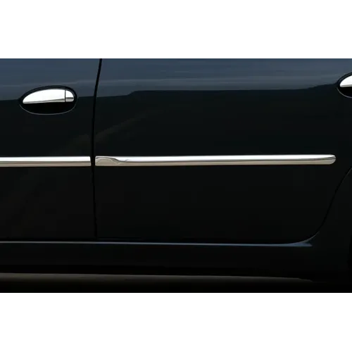 Молдинг дверей (4 шт., нерж.,) Carmos - Турецька сталь для Dacia Logan I 2008-2012 рр