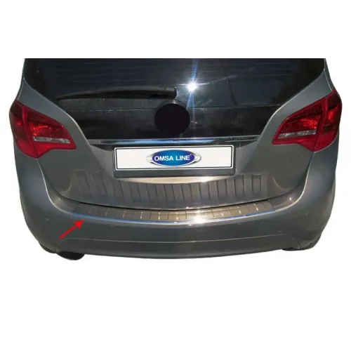 Накладка на задній бампер OmsaLine (нерж.) для Opel Meriva 2010-2017 рр Накладка на задній бампер OmsaLine (нерж.) для Opel Meriva 2010-2017 рр