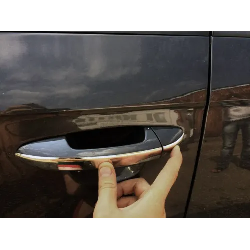 Накладки на ручки плоскі (4 шт, нерж) для Volkswagen Passat CC 2008-2018 рр