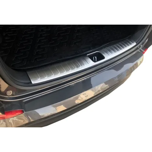 Накладка на задній поріг багажника OmsaLine (нерж) для Hyundai Tucson TL 2016-2021 рр Накладка на задній поріг багажника OmsaLine (нерж) для Hyundai Tucson TL 2016-2021 рр