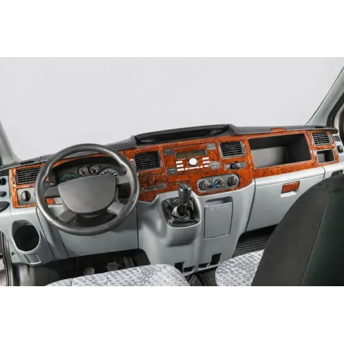 Накладки на панель (2006-2026) Карбон для Ford Transit рр