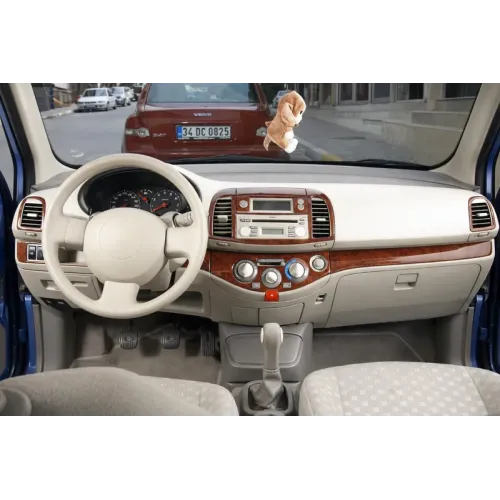 Накладки на панель Карбон для Nissan Micra K12 2003-2010 рр Накладки на панель Карбон для Nissan Micra K12 2003-2010 рр
