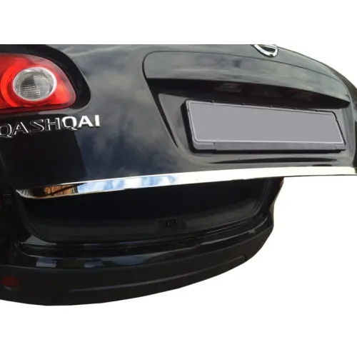 Накладка кромки кришки багажника (нерж.) Carmos - Турецька сталь для Nissan Qashqai 2010-2014 рр Накладка кромки кришки багажника (нерж.) Carmos - Турецька сталь для Nissan Qashqai 2010-2014 рр