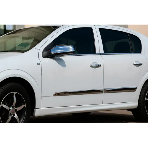 Молдинг дверний (4 шт, нерж) Hatchback, Carmos - Турецька сталь для Opel Astra H 2004-2013 рр Молдинг дверний (4 шт, нерж) Hatchback, Carmos - Турецька сталь для Opel Astra H 2004-2013 рр