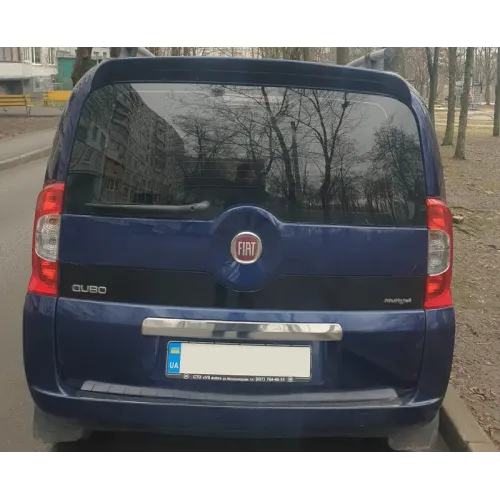 Накладка над номером (нерж) OmsaLine - Італійська нержавійка для Peugeot Bipper 2008-2017 рр