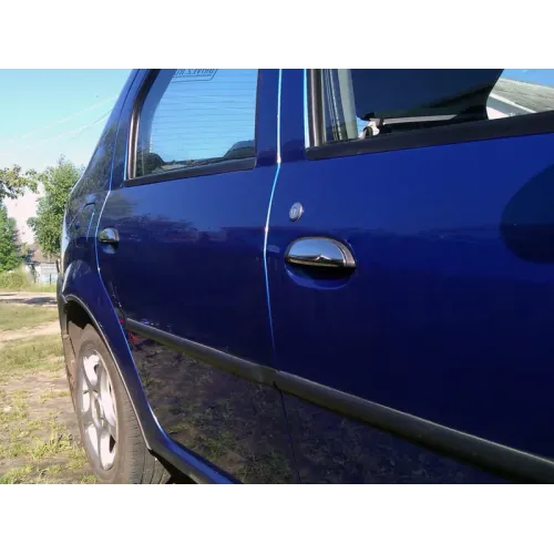 Накладки на ручки (4шт, нерж.) Carmos - Турецька сталь для Renault Logan I 2005-2008 рр