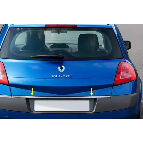 Кромка багажника (нерж.) HB, Carmos - Турецька сталь для Renault Megane II 2004-2009 рр Кромка багажника (нерж.) HB, Carmos - Турецька сталь для Renault Megane II 2004-2009 рр