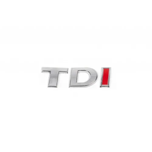 Напис Tdi (косою шрифт) TD - хром, I - червона для Volkswagen Passat B7 2012-2015 рр Напис Tdi (косою шрифт) TD - хром, I - червона для Volkswagen Passat B7 2012-2015 рр
