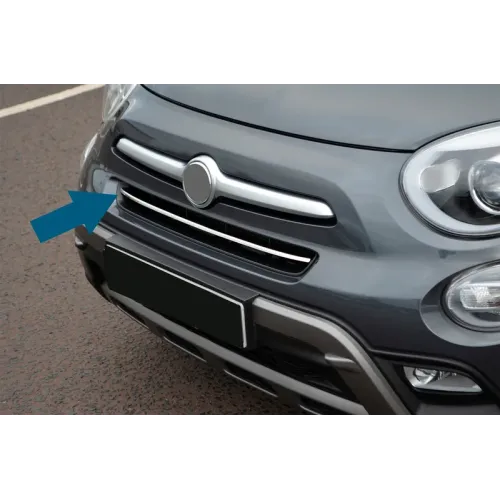 Накладка на передній бампер (нерж) для Fiat 500X 2014-2024 рр