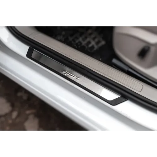 Накладки на пороги Flexill Sport (4шт, нерж) для Volkswagen Golf 7/E-Golf 2012-2020 рр Накладки на пороги Flexill Sport (4шт, нерж) для Volkswagen Golf 7/E-Golf 2012-2020 рр