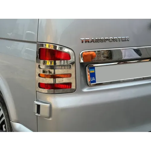 Накладки на стопи (2 шт., нерж) 2 двері, Carmos - Турецька сталь для Volkswagen T5 2010-2015 рр Накладки на стопи (2 шт., нерж) 2 двері, Carmos - Турецька сталь для Volkswagen T5 2010-2015 рр