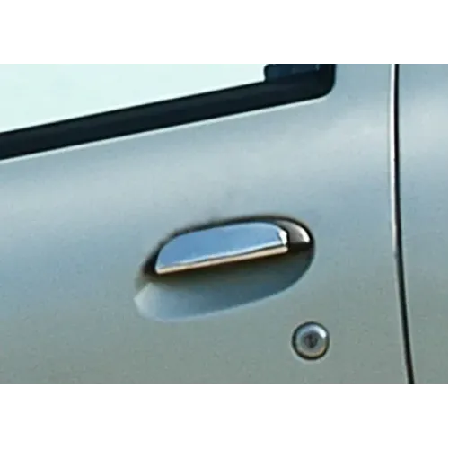 Накладки на ручки (4 шт, нерж) 4 шт, Carmos - Турецька сталь для Renault Megane I 1996-2004 рр