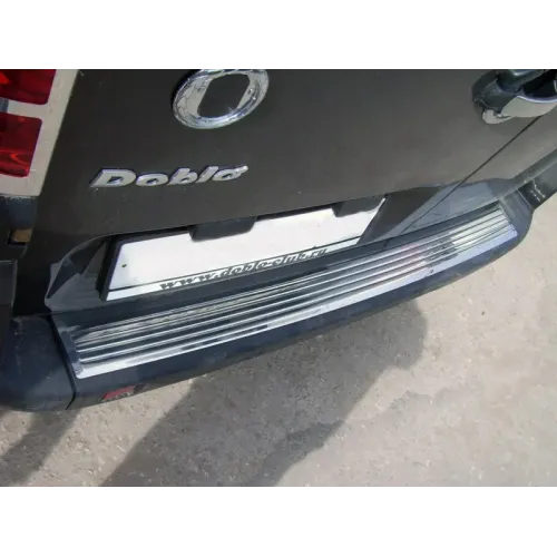 Накладки на задній бампер OmsaLine (нерж.) Матова для Fiat Doblo I 2005-2010 рр Накладки на задній бампер OmsaLine (нерж.) Матова для Fiat Doblo I 2005-2010 рр